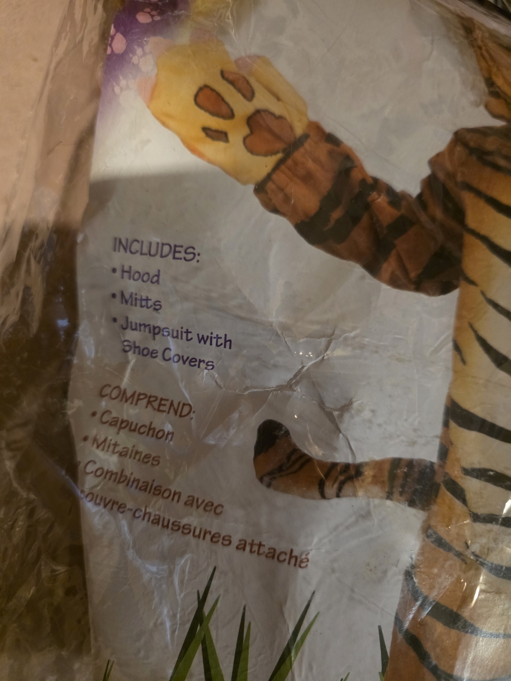 Toddler Size Rubie's Tiger Costume - Orange and White Plush Jungle Outfit - Picture 4 of 5